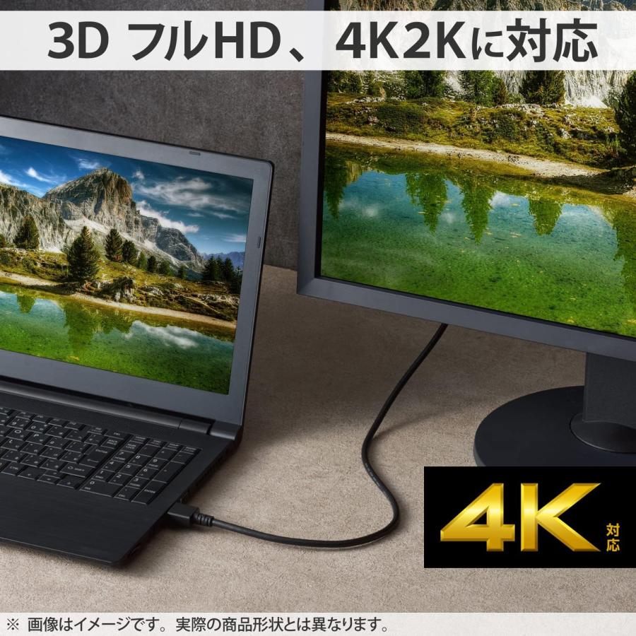 【中継アダプタセット】 エレコム HDMI ケーブル 3m 4K × 2K対応 ブラック DH-HD14ER30BK 3) 中継アダプタセット｜yayoigen｜06