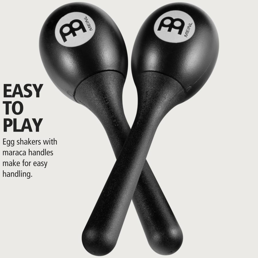MEINL Percussion マイネル マラカス Plastic Egg Maracas ペア PEMBK 【国内正規品】 ブラック