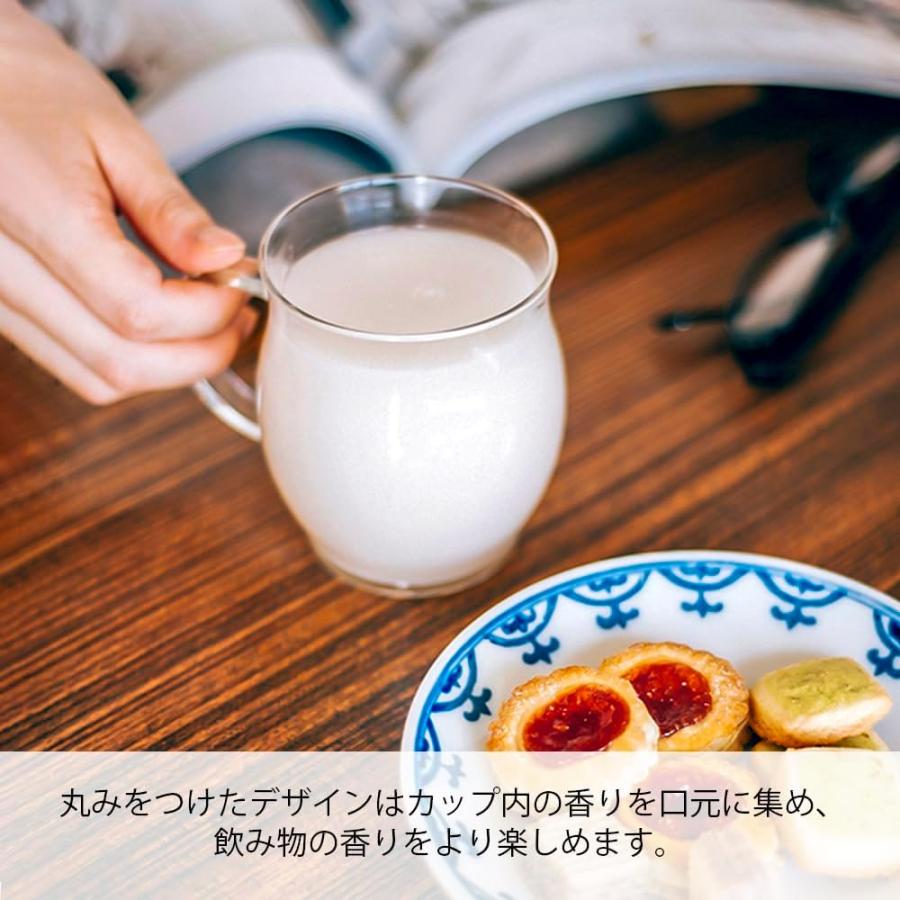 HARIO(ハリオ) 香り マグカップ 耐熱ガラス 電子レンジ/食洗機対応 コーヒーグラス 330ml 日本製 HKM-1T｜yayoigen｜04