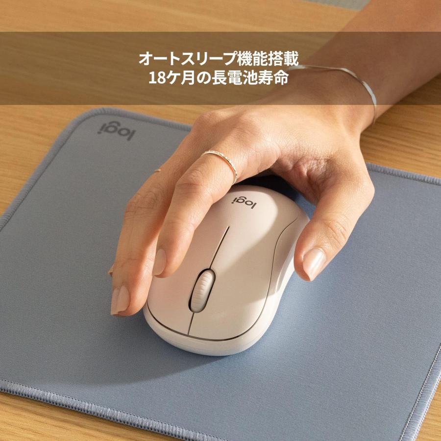 Logicool(ロジクール) 静音 ワイヤレスマウス M240OW Silent Bluetooth マウス オフホワイト 無線 ワイヤレス 小型 左右対称 logi bolt windows mac iPad｜yayoigen｜05