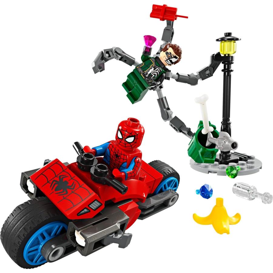 レゴ(LEGO) スーパー・ヒーローズ スパイダーマンとドクター・オクトパスのバイクチェイス おもちゃ 玩具 プレゼント ブロック 男の子 女の子 子供 5歳｜yayoigen｜09