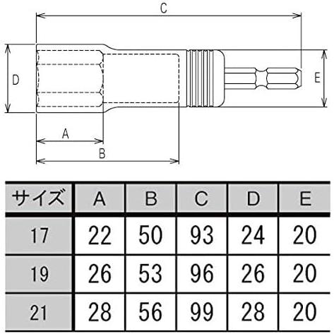 タジマ(Tajima) SDソケット17mm 12角 TSK-SD17 17ｍｍ ゴールド｜yayoigen｜05