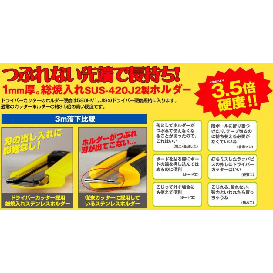 タジマ(Tajima) ドライバーカッター L500 オートロック キングパープル 適合替刃L型 DCL500KPCL｜yayoigen｜03