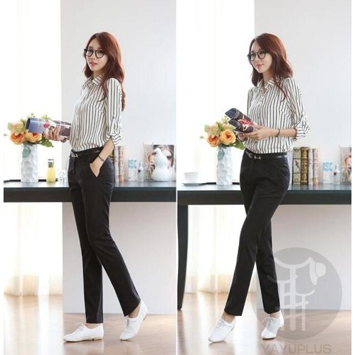 ストライプシャツ シャツ ブラウス レディース トップス ストライプ柄 薄手 長袖 スーツインナー 代引不可 送料無料 Cbr750 八癒ショップ 通販 Yahoo ショッピング