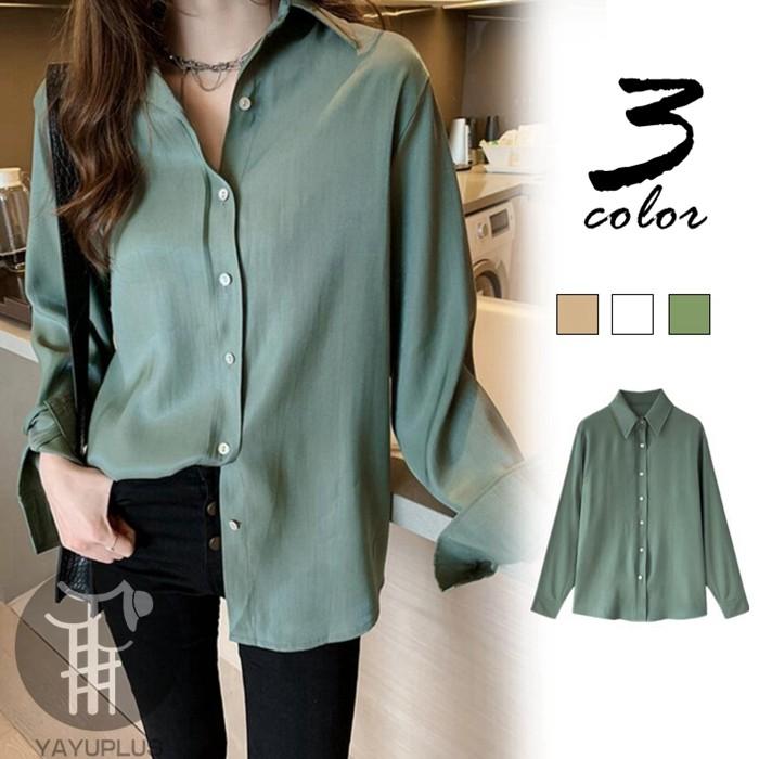 ブラウス シャツ レディース 長袖シャツ トップス 無地 長袖 ゆったり 着痩せ 秋服 春服 冬 ファッション おしゃれ 通勤 通学 きれいめ コーデ 代引不可 Cbr795 八癒ショップ 通販 Yahoo ショッピング