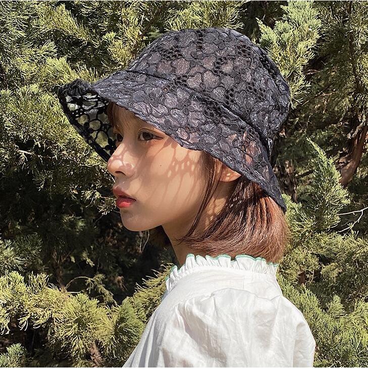 レース帽 バケットハット 帽子 ハット レディース レース 春 夏 つば広