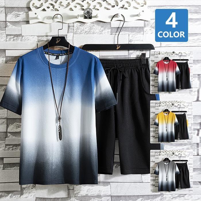 ジャージ 上下セット メンズ セットアップ スポーツウェア トレーニングウェア ルームウェア 運動着 ランニング ジョギング 夏 ファッション 誠実