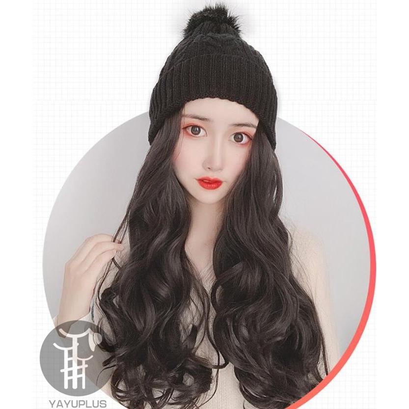 ウィッグ ニット帽 帽子付きウィッグ 小顔効果 ロング ウェーブ 暖かい 裏起毛 帽子ウィッグ 髪付き帽子 代引不可 Jmjf02a 八癒ショップ 通販 Yahoo ショッピング