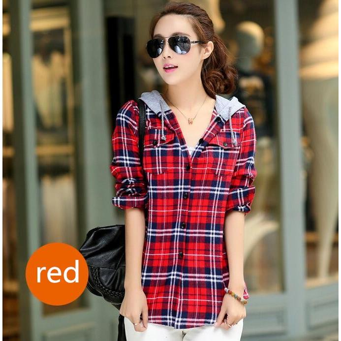 チェック シャツ チェックシャツ レディース トップス フード チェック柄 シャツ 長袖 フード付き カジュアル アウター 返品不可 Xdjrcs02 八癒ショップ 通販 Yahoo ショッピング