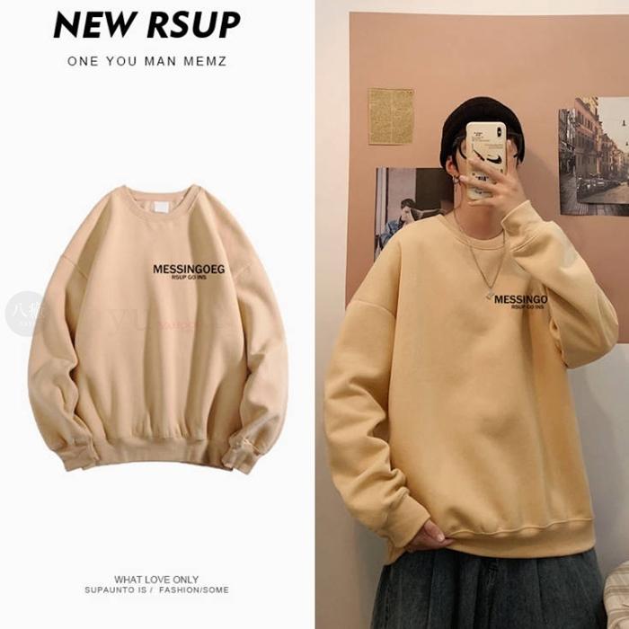 トレーナー メンズ 裏起毛 長袖 クルーネック 文字ロゴ ビッグシルエット パーカー フードなし プルオーバー ゆったり トップス Yemi27 八癒ショップ 通販 Yahoo ショッピング