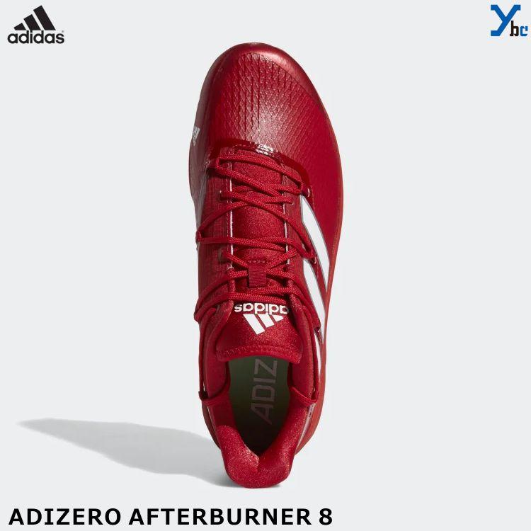 アディダス 野球 金具スパイク レッド ホワイト アディゼロ アフターバーナー8 adidas ADIZERO AFTERBURNER 8 FZ4216｜ybc｜02