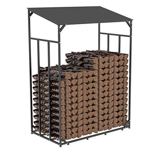 薪棚 屋根付き 薪置き ログラック 屋外 ログホルダー 薪小屋 薪の保管 幅120cm wss53sRZIYuIKwAYBD 通販
