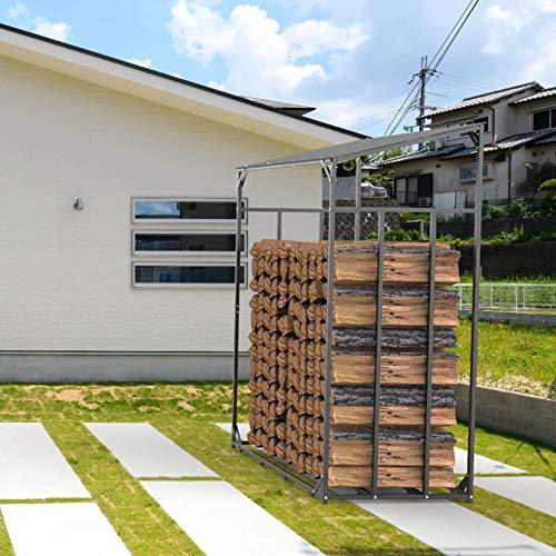薪棚 屋根付き 薪置き ログラック 屋外 ログホルダー 薪小屋 薪の保管 幅120cm wss53sRZIYuIKwAYBD 通販