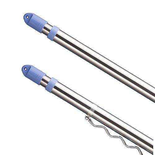 独特な店 Ekans エカンズ ステンレス伸縮物干し竿 2 2m 3m 2本セット ストレート ハンガー掛け付き ストレート竿 1本 ハンガーかけ竿 Heartlandgolfpark Com