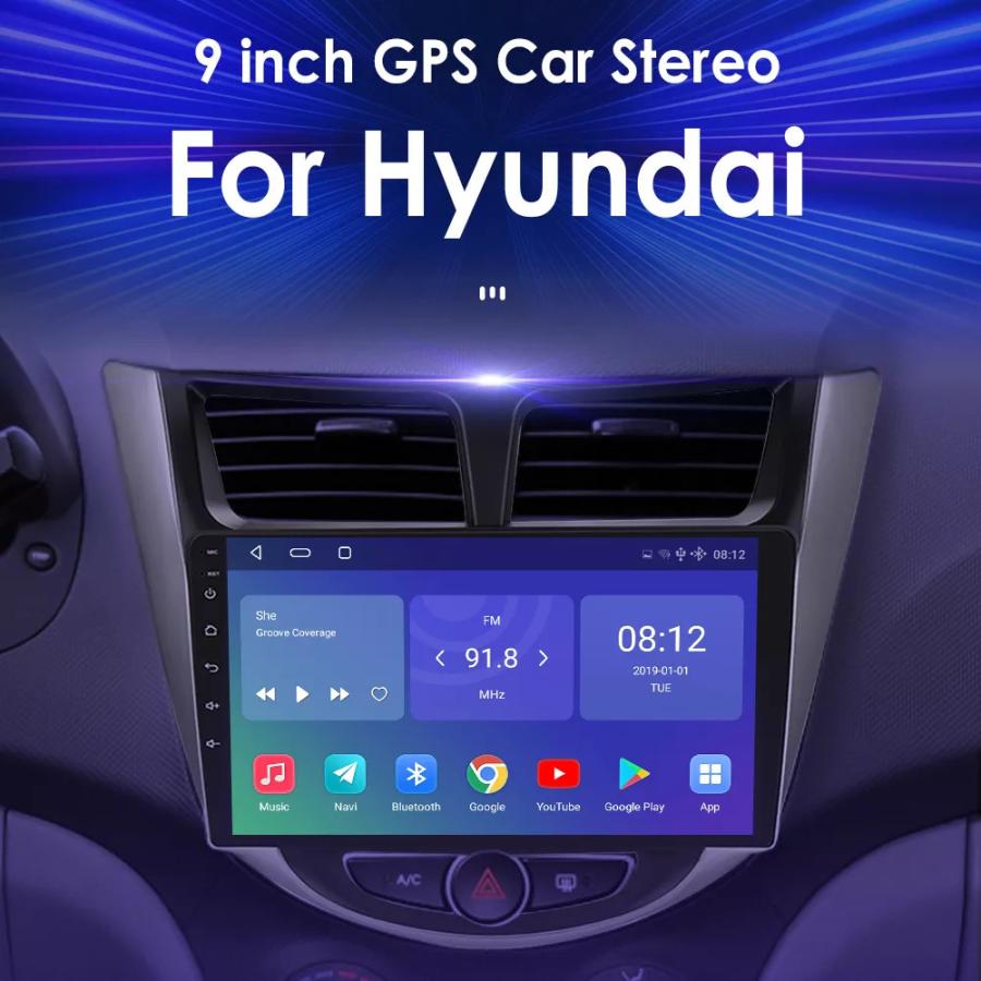 おすすめ Hysurssolarisアクセントvernai25車用 Gpsナビゲーション付きandroidマルチメディアプレーヤー ラジオ ビデオ ステレオ W Seal限定商品 Istx Edu Ec