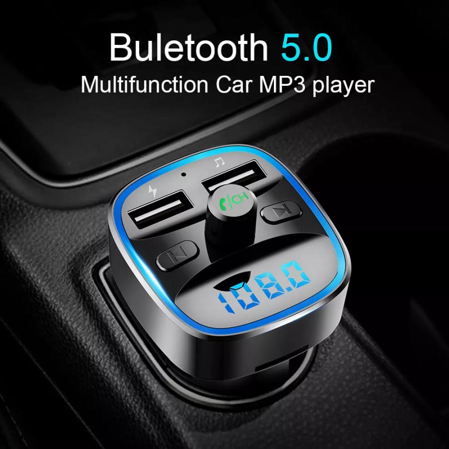 Cden車 Mp3 プレーヤーbluetooth 充電器uディスクtfカードインテリアアクセサリー 限定価格セール 5 0 受信機fmトランスミッタデュアルusb車