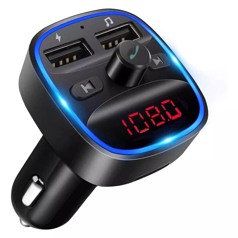 人気沸騰ブラドン Bluetoothカーキットfmトランスミッターハンズフリーワイヤレス車 充電器fmtransmiter音楽mp3 プレーヤー2 1aデュアルus