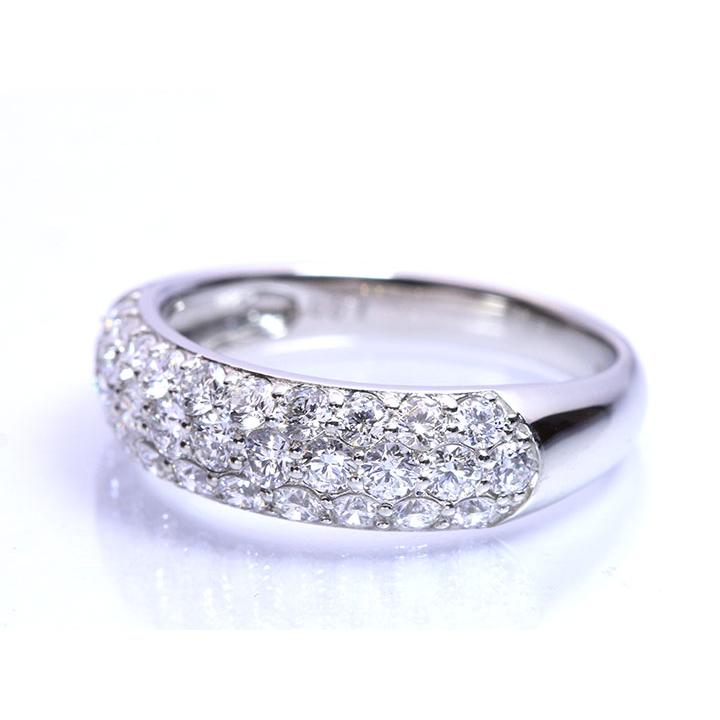 ダイヤモンド1ct ハート＆キューピット パヴェリング 指輪 （K18WG 