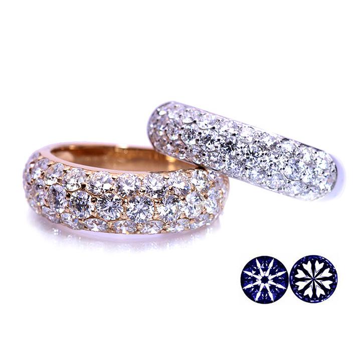 可愛いパヴェダイヤのリング k18 wg 2ct