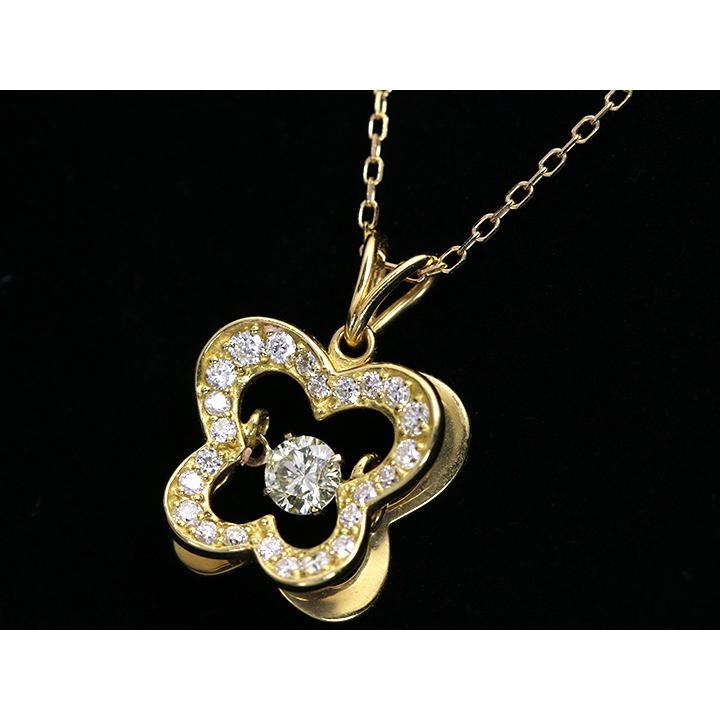 ダイヤモンド0.15ct K18ダンシングストーンネックレス バタフライの中で煌く（K18WG・K18YG・K18PG・PT対応可）受注品の画像