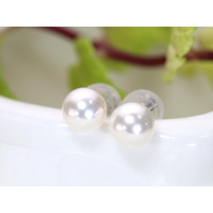 アコヤ ベビーパール 一粒パール 天然真珠5.5mm ピアス K14WG（各種地 
