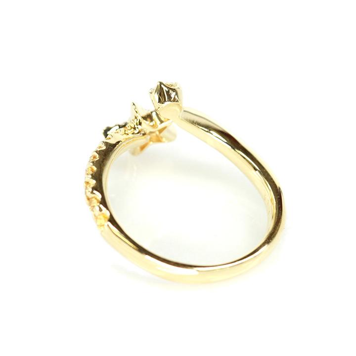 ダイヤモンド（ダイアモンド） ピンキーリング 星・スターモチーフ ご  