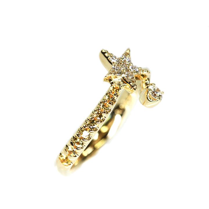 ダイヤモンド（ダイアモンド） ピンキーリング 星・スターモチーフ ご  