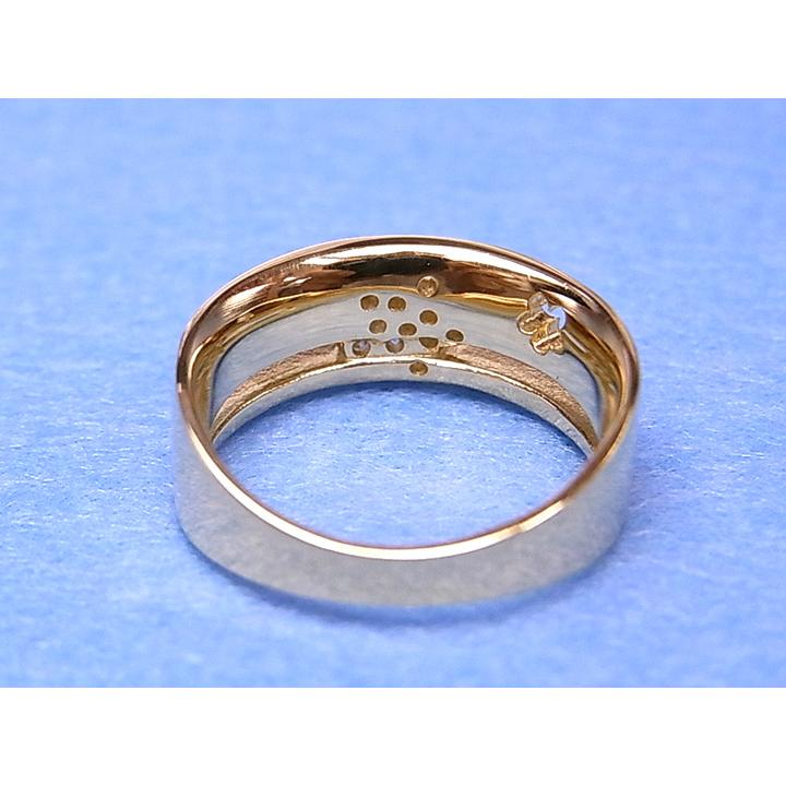 買得 ダイヤモンド×ムーンストーン リング K18YG 0.07ct 6.9g tdh