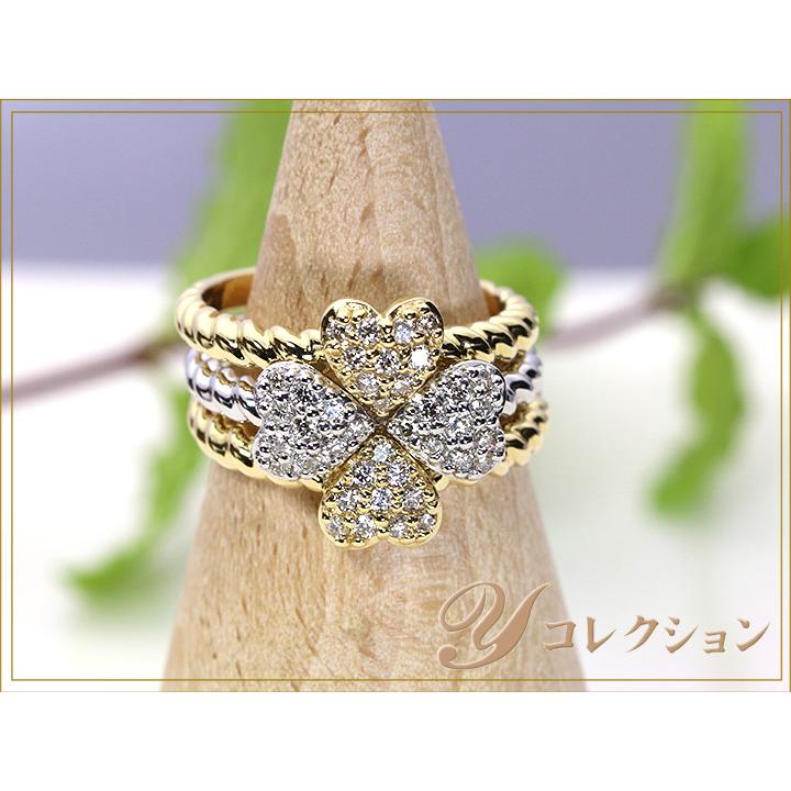 ダイヤパヴェ合計0.51ct クローバー・ハート・組み合わせ自由自在の3 