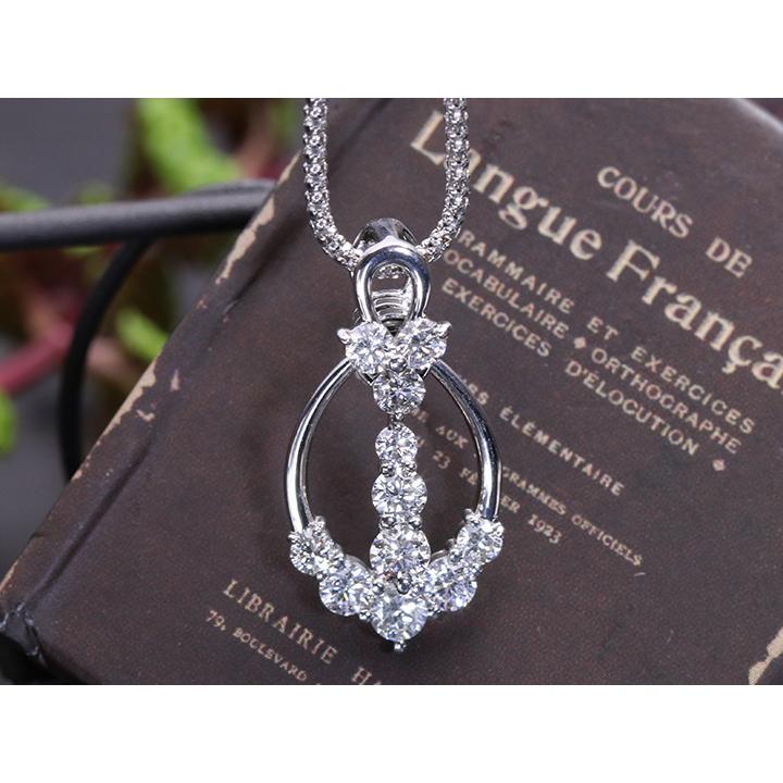 H&C ハート＆キューピット ダイヤモンド1.05ct スイングネックレスK18  