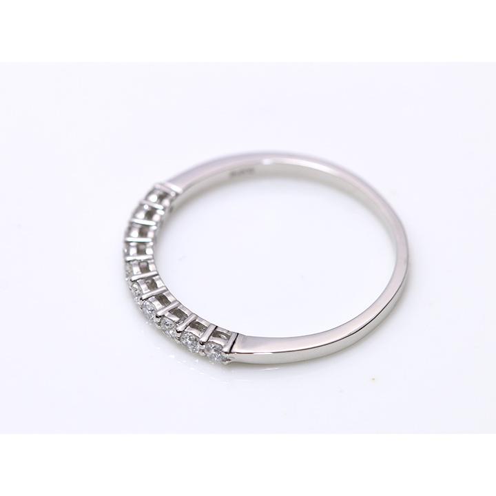 H&C ハート＆キューピット ダイヤモンド合計0.2ct ハーフエタニティ 重ねつけも（K18WG・K18YG・K18PG・PT対応可）簡易鑑別書付 受注品の画像
