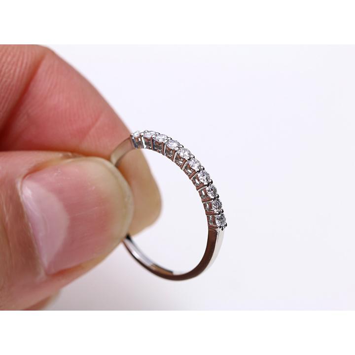 H&C ハート＆キューピット ダイヤモンド合計0.2ct ハーフエタニティ 重ねつけも（K18WG・K18YG・K18PG・PT対応可）簡易鑑別書付 受注品の画像