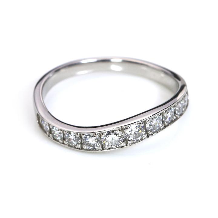 H&C ハート＆キューピット ダイヤモンド0.50ct PT900リング・指輪  優しい曲線（K18WG・K18YG・K18PG・PT対応可）簡易鑑別書付 受注品の画像