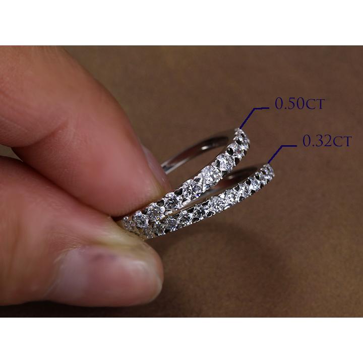 H&C ハート＆キューピット ダイヤモンド0.50ct PT900リング・指輪  美しい一文字（K18WG・K18YG・K18PG・PT対応可）簡易鑑別書付 受注品の画像