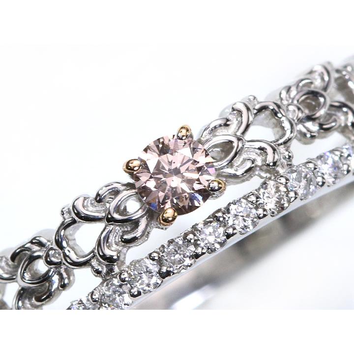 憧れのピンクダイヤモンド FANCY LIGHT ORANGE PINK 0.078ct前後 SI2