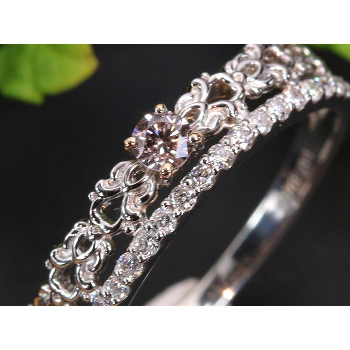 憧れのピンクダイヤモンド FANCY LIGHT ORANGE PINK 0.078ct前後 SI2