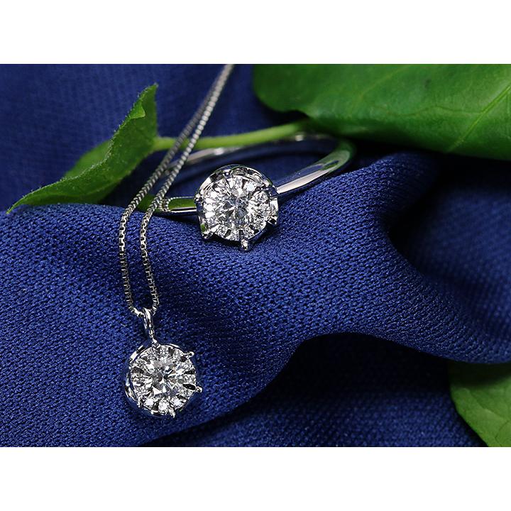 ダイヤモンド 1カラットサイズ 得する見栄え 合計0.25ctで作り出す  