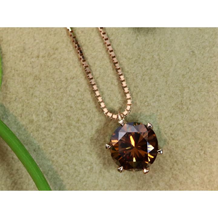 ブラウンカラーダイヤモンド1.045ct FANCY DARK BROWN 天然カラーの 