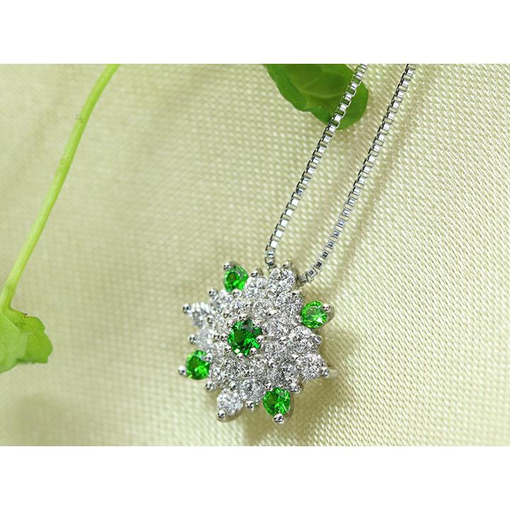 専用JQ275★高級 デマントイドガーネット0.05ct D ヘッド鑑付 ビズー公式】デマントイドガーネット K18(18金)/PT ネックレス