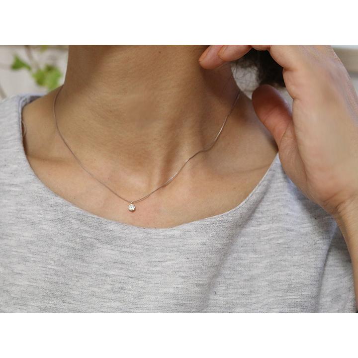 ギフト応援プライス 定番ジュエリー・ダイヤモンド0.1ct PTダイヤプチ 