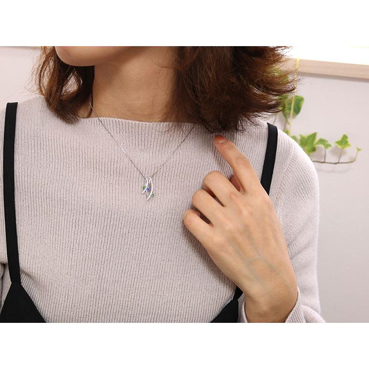 デマントイドガーネット・アウイナイト 流れるようなデザイン PT900