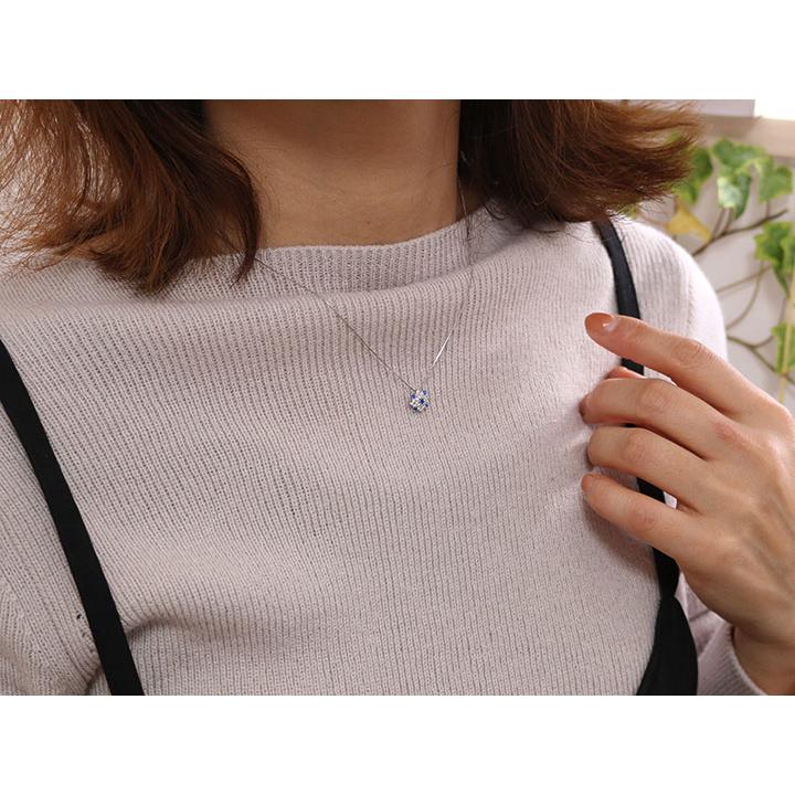 アウイナイト ダイヤモンド 花火のような華やかなPT900/PT850ネックレス プチネック 稀少石 受注品の画像