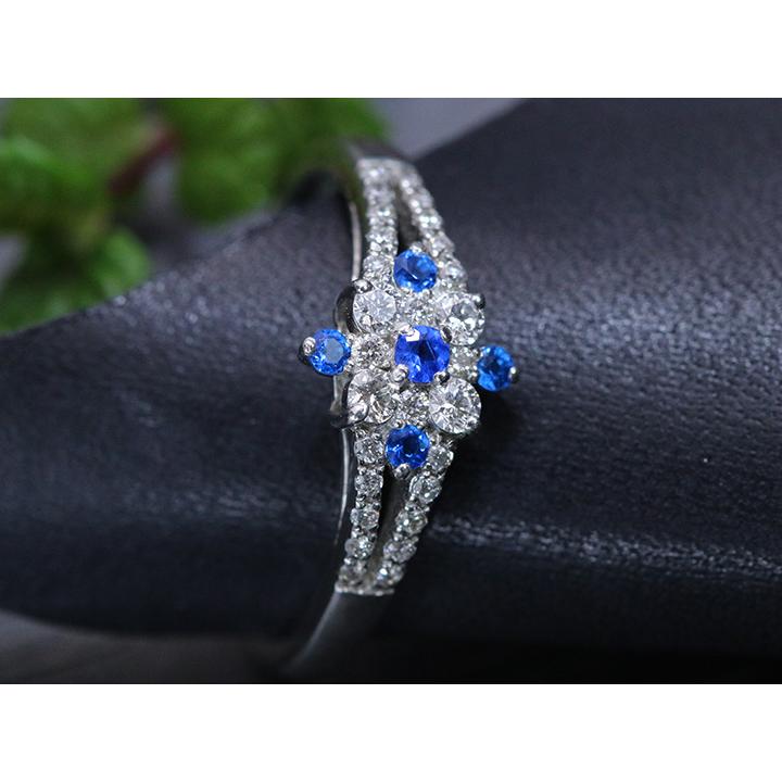 アウイナイト 極上のコバルトブルー 0.075ct ダイヤモンド0.21ct PT900 