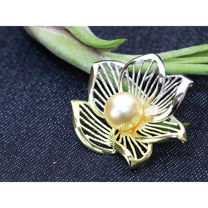 ギフト応援プライス 大粒11mm白蝶真珠 パール SV950 シルバーブローチ