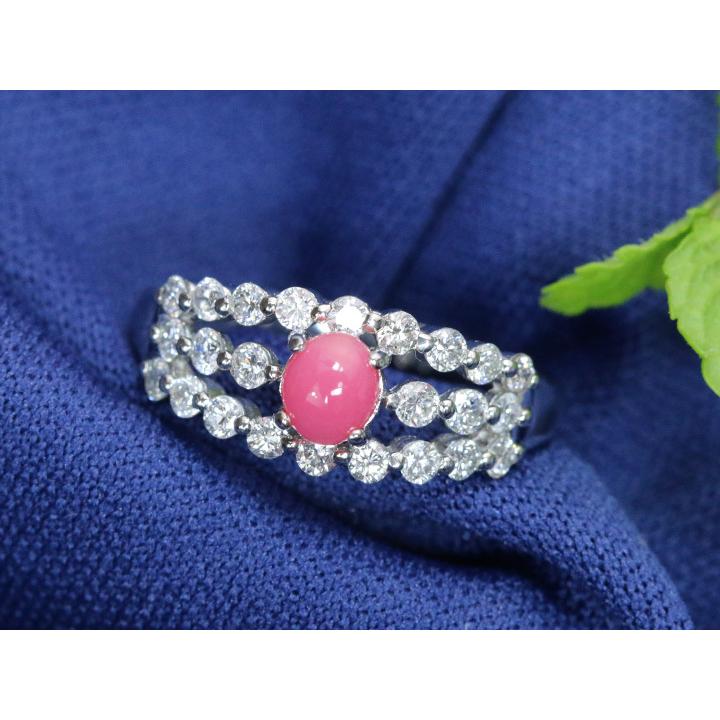 コンクパール0.6ct 大粒 潤いピンク カリブ海の奇跡 火炎模様 PT900 