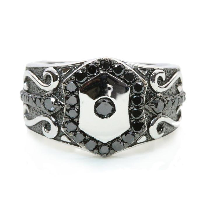 pt900 ブラックダイヤモンド　リング 楽天市場】Pt900 ブラックダイヤモンド & ダイヤモンドリング