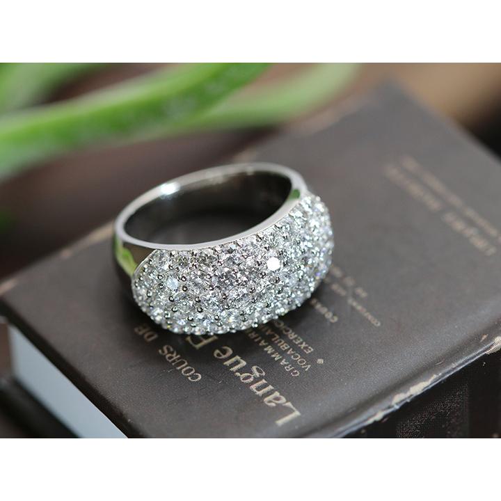 ダイヤモンドパヴェ2ct 煌めく上質ダイア2.00ct びっしりボリューム  