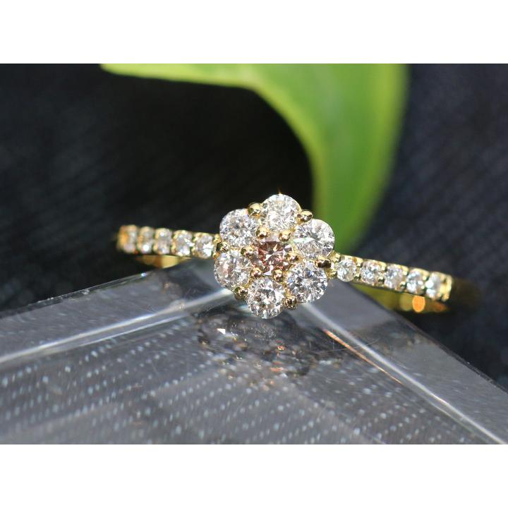 ピンクダイヤモンド 0.03ctUP ダイヤモンド取り巻き0.25ct 定番 