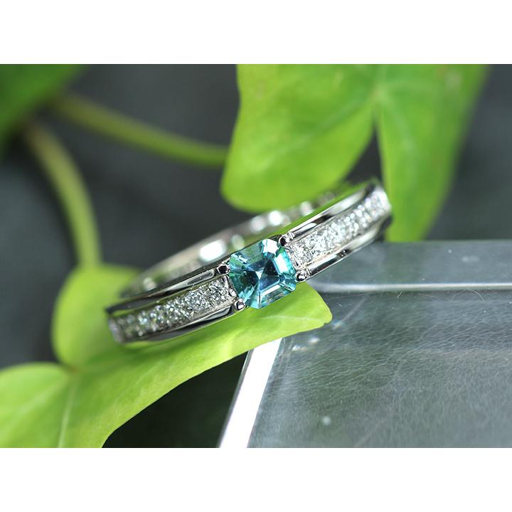 グランディディエライト 0.25ct ダイヤモンド0.11ct シンプルi一文字 