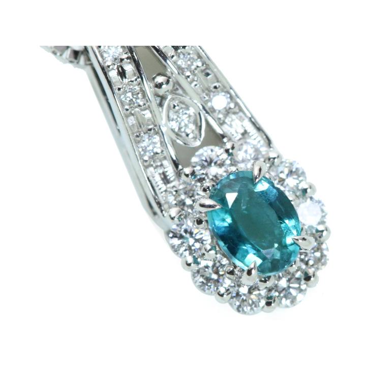 グランディディエライト 0.26ct ダイヤ0.21ct PTペンダントネックレス  